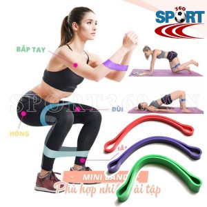 Dây tập mông chân mini band 360