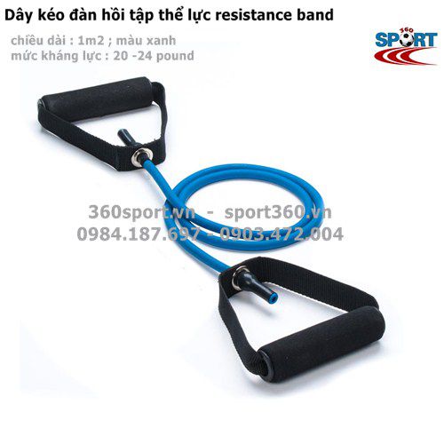 dây đàn hồi resistance band màu xanh