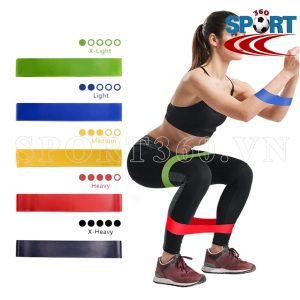 Bộ 5 dây mini band tập gym 360